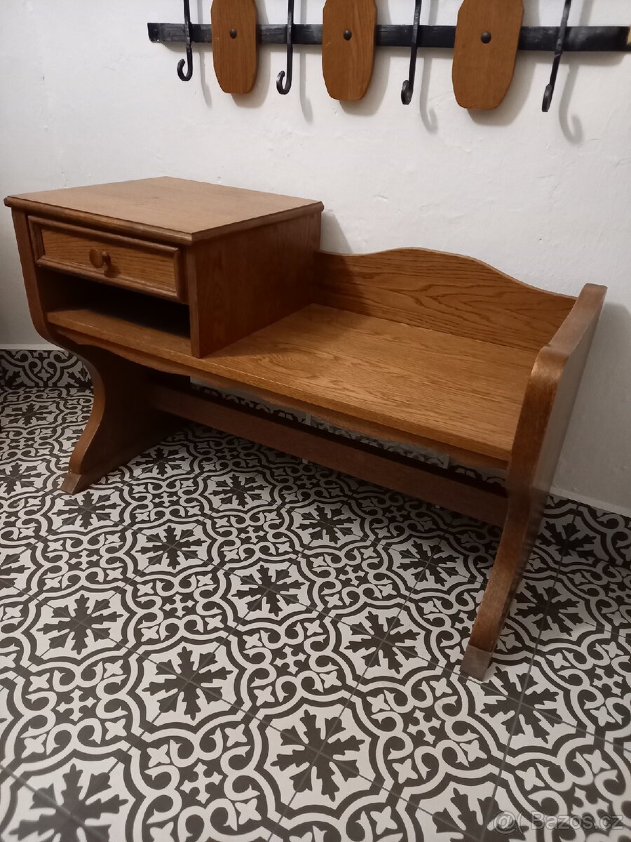 Rustikální lavice se šuplíkem - 2
