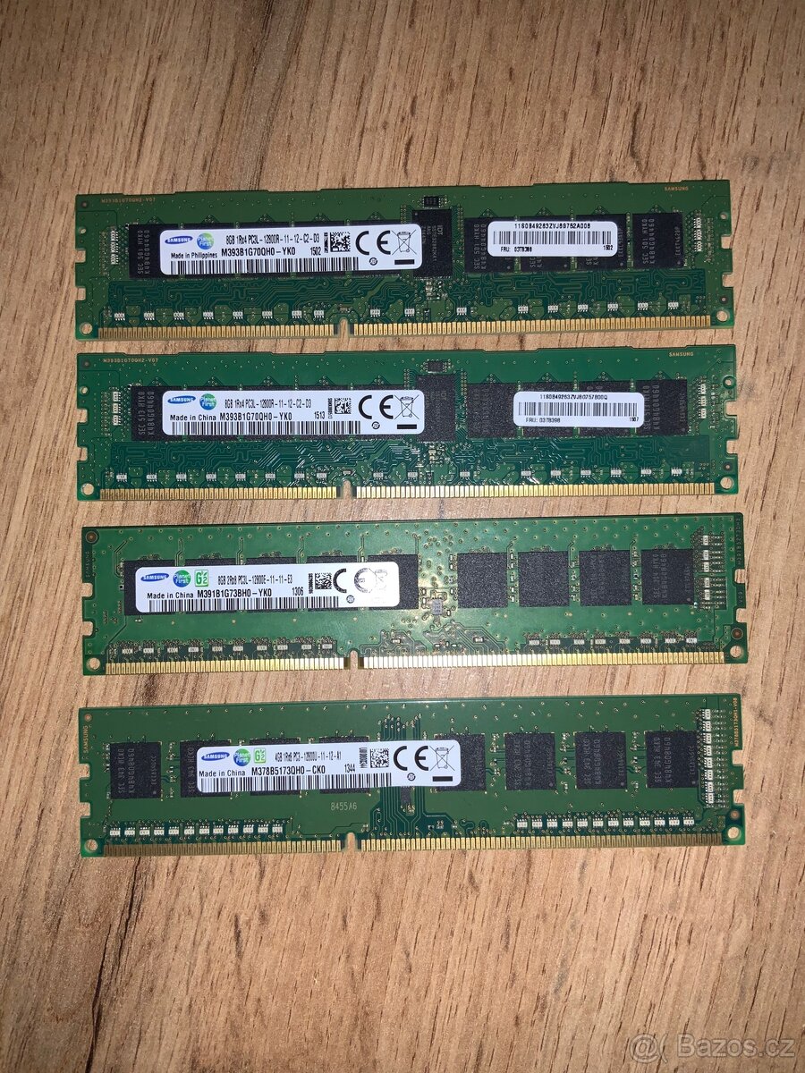 DDR3 RAM paměti - 4GB a 8GB moduly - 2