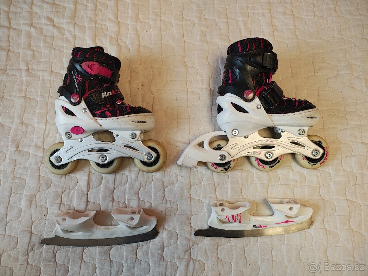 Dětské nastavitelné brusle FunActiv 2 v 1, vel. 26-29 EU - 2