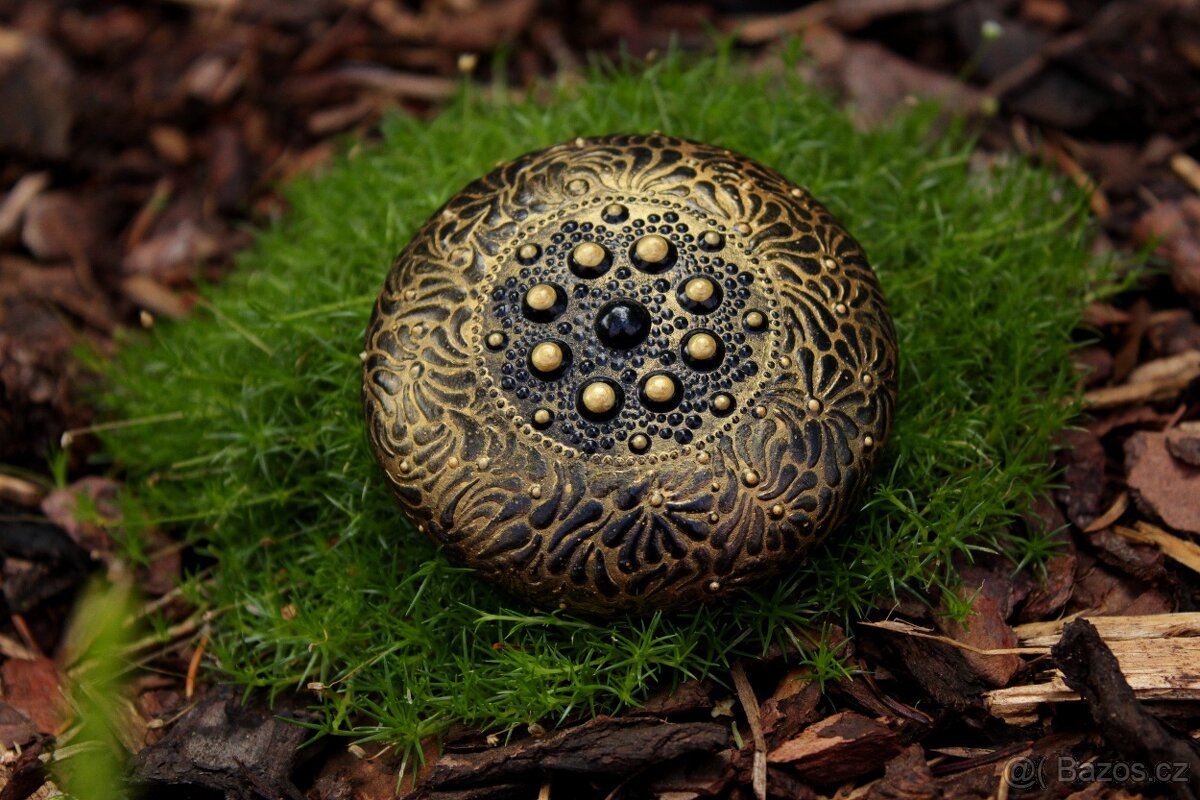 Mandala "Gold-Black" DotArt, akryl - 2