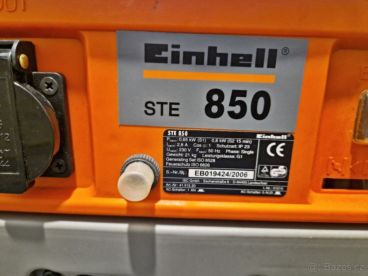 Prodám benzínovou elektrocentrálu Einhell - 2
