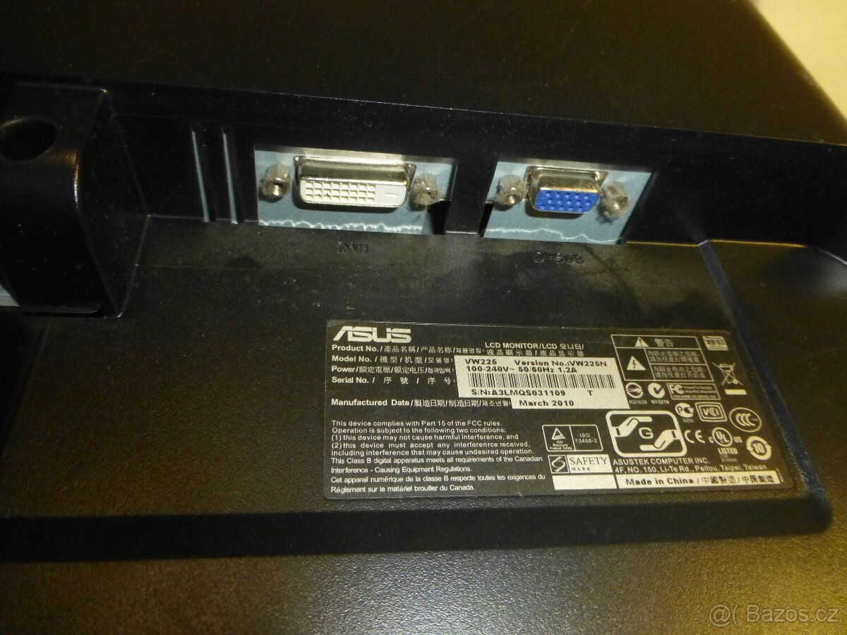 Monitor ASUS 22 palců, 1680x1050, DVI - 2