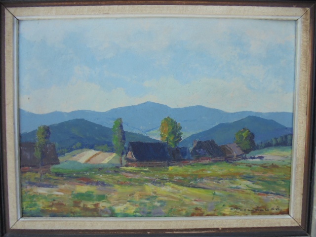 OBRAZ OLEJ NA KARTONU-SIGNOVANÝ - 2