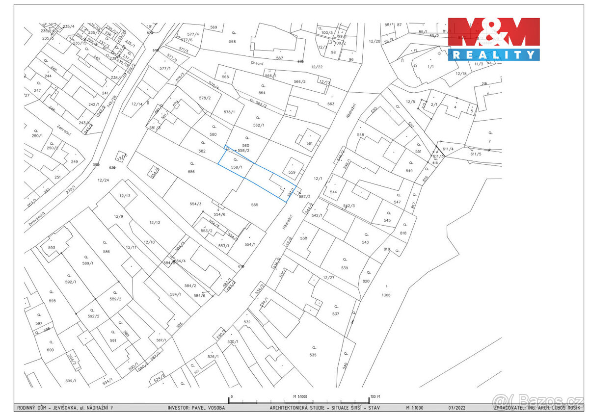 Prodej pozemku k bydlení, 772 m², Jevišovka - 2
