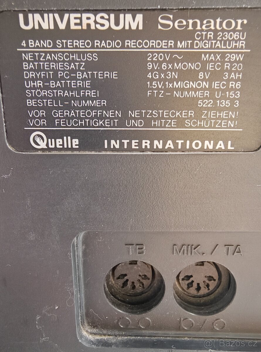 RADIOMAGNETOFON UNIVERSUM SENATOR CTR2306 - 2