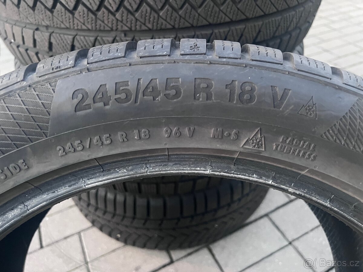 245/45 R18 - 4x zimní Continental 7-8mm,DOT1724 - 2