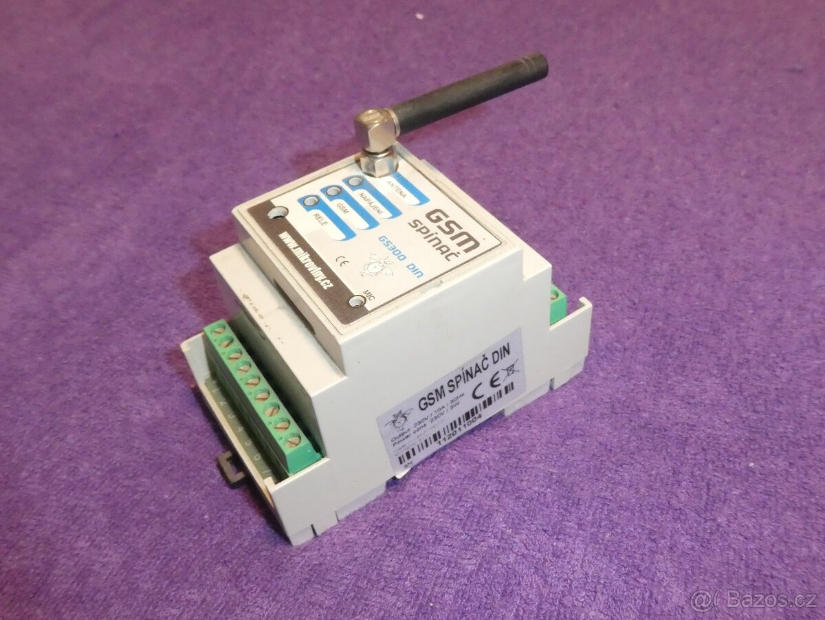 GSM spínač GS300 DIN - ovládání mobilem na dálku - 2