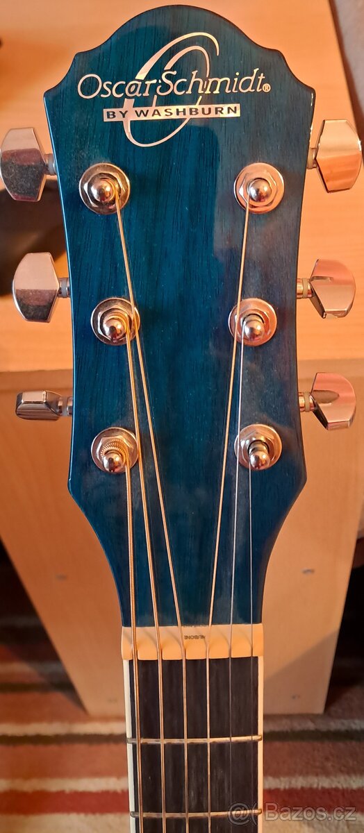 Elektroakustická kyrara Oscar Schmidt - Top stav - 2