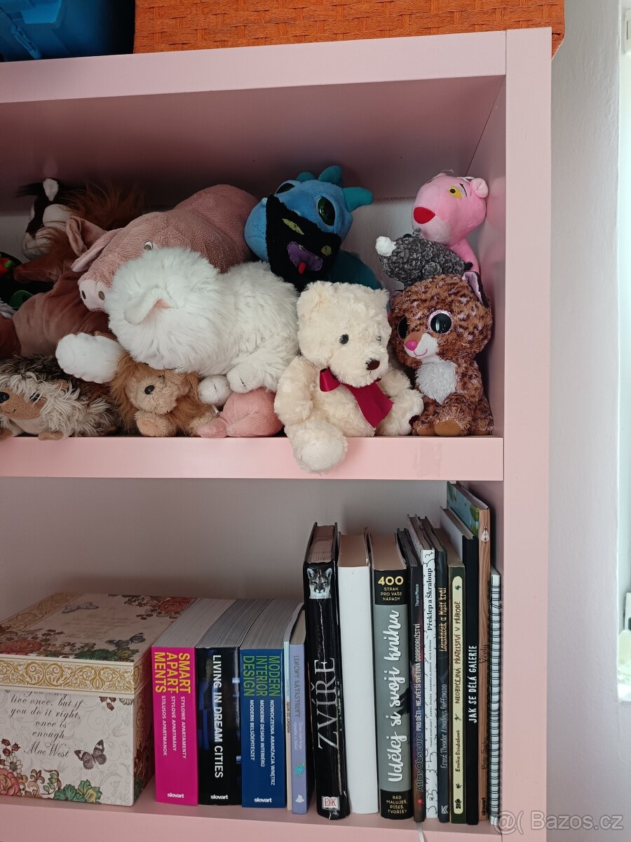 Růžová skříň policová,knihovna Ikea - 2