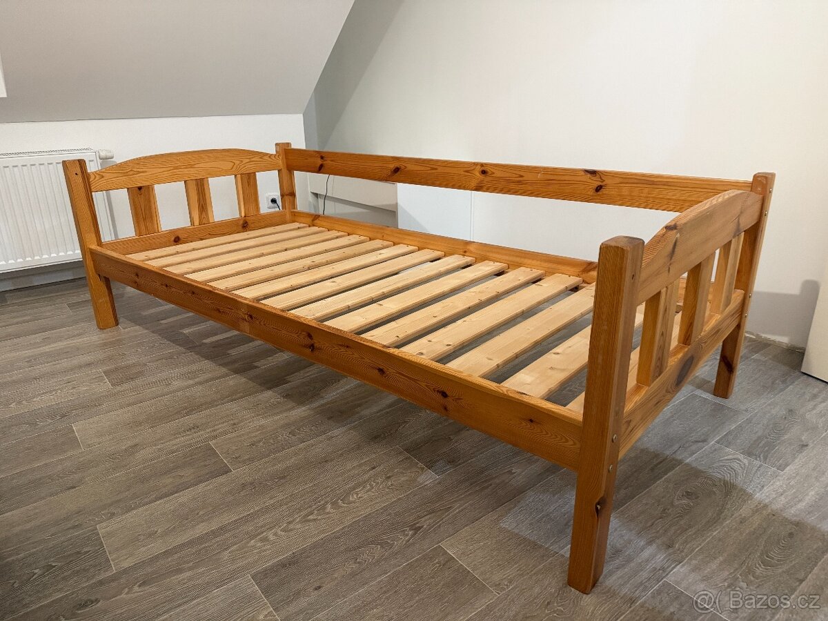 Prodám postel 90x200cm masiv borovice - 2