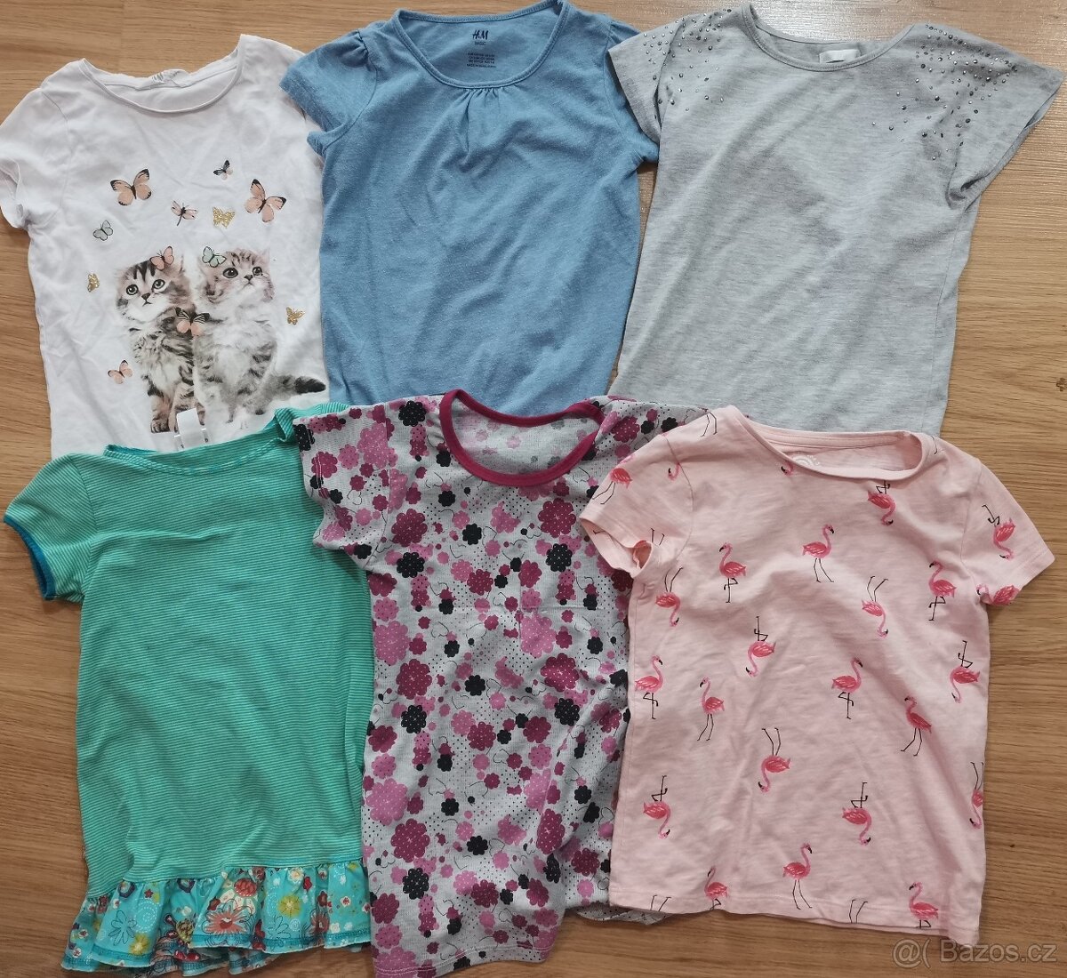 tričko, trička krátký dlouhý rukáv 122 6-7 let - 2