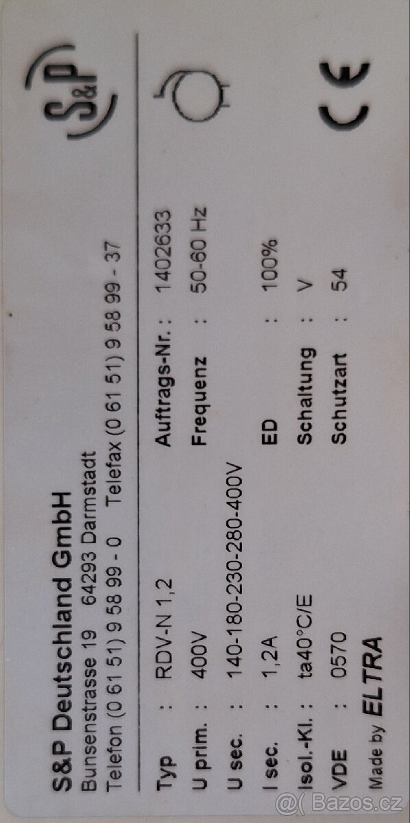 Regulátor otáček RDV-N 1,2A VZT - 2