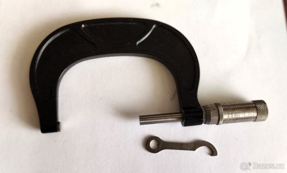 starý třmenový palcový mikrometr - 2