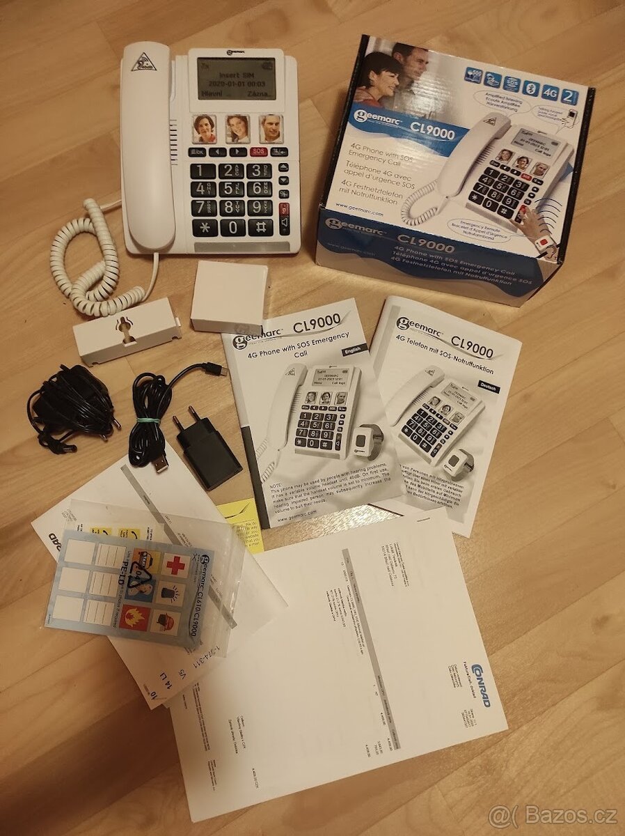 Geemarc CL9000 - Stolní telefon na SIM se zesílením zvuku - 2