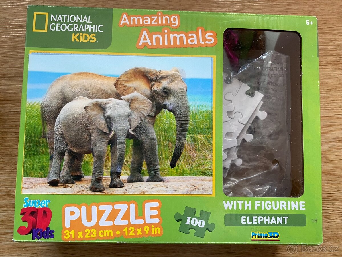 National Geographic 3D Puzzle – sloni, lev - 2