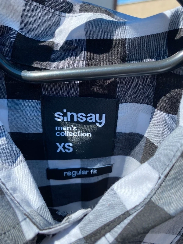 Černobílá košile kostkovaná - XS - 2