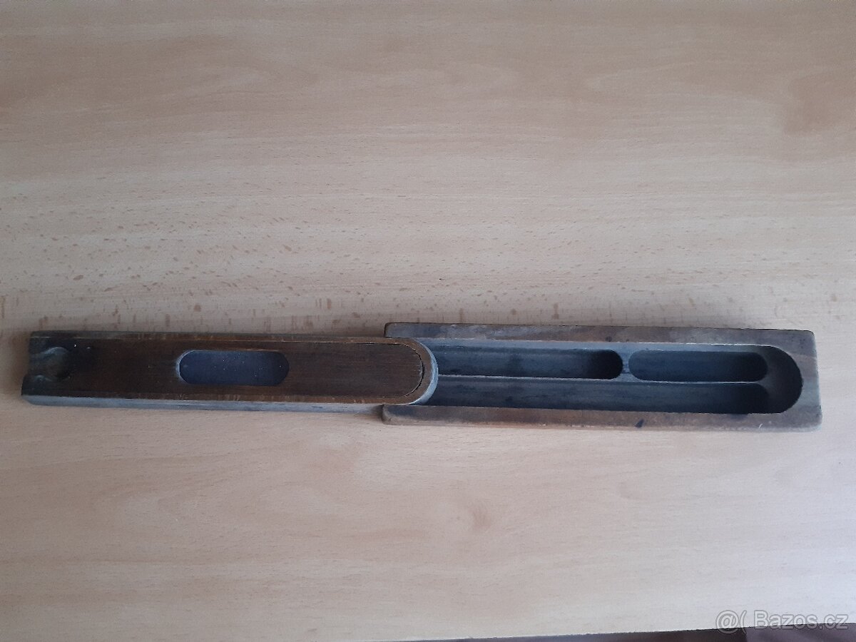 starožitný dřevěný penál - 2