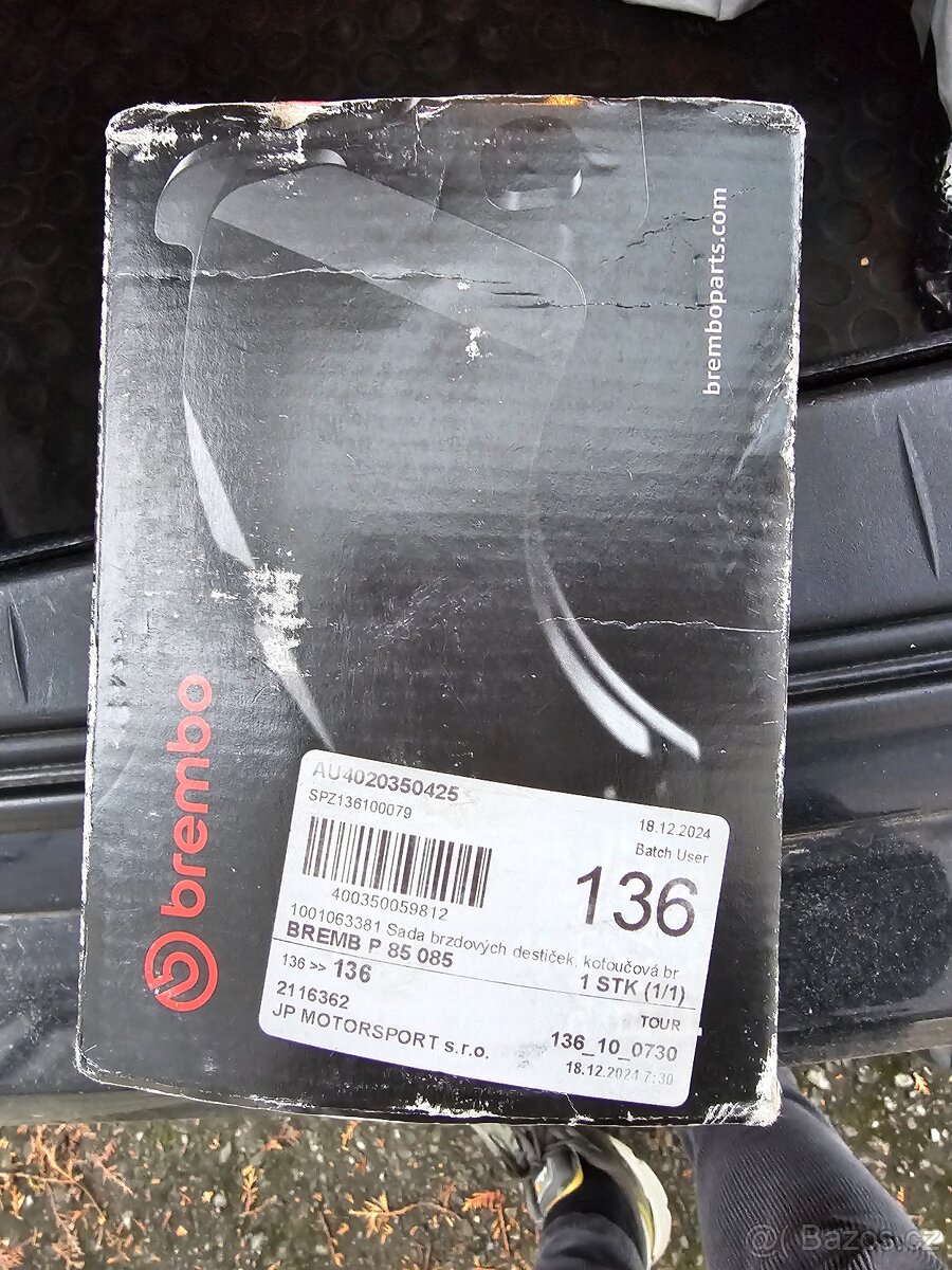 Brzdové destičky Brembo Audi A4 B7 - 2
