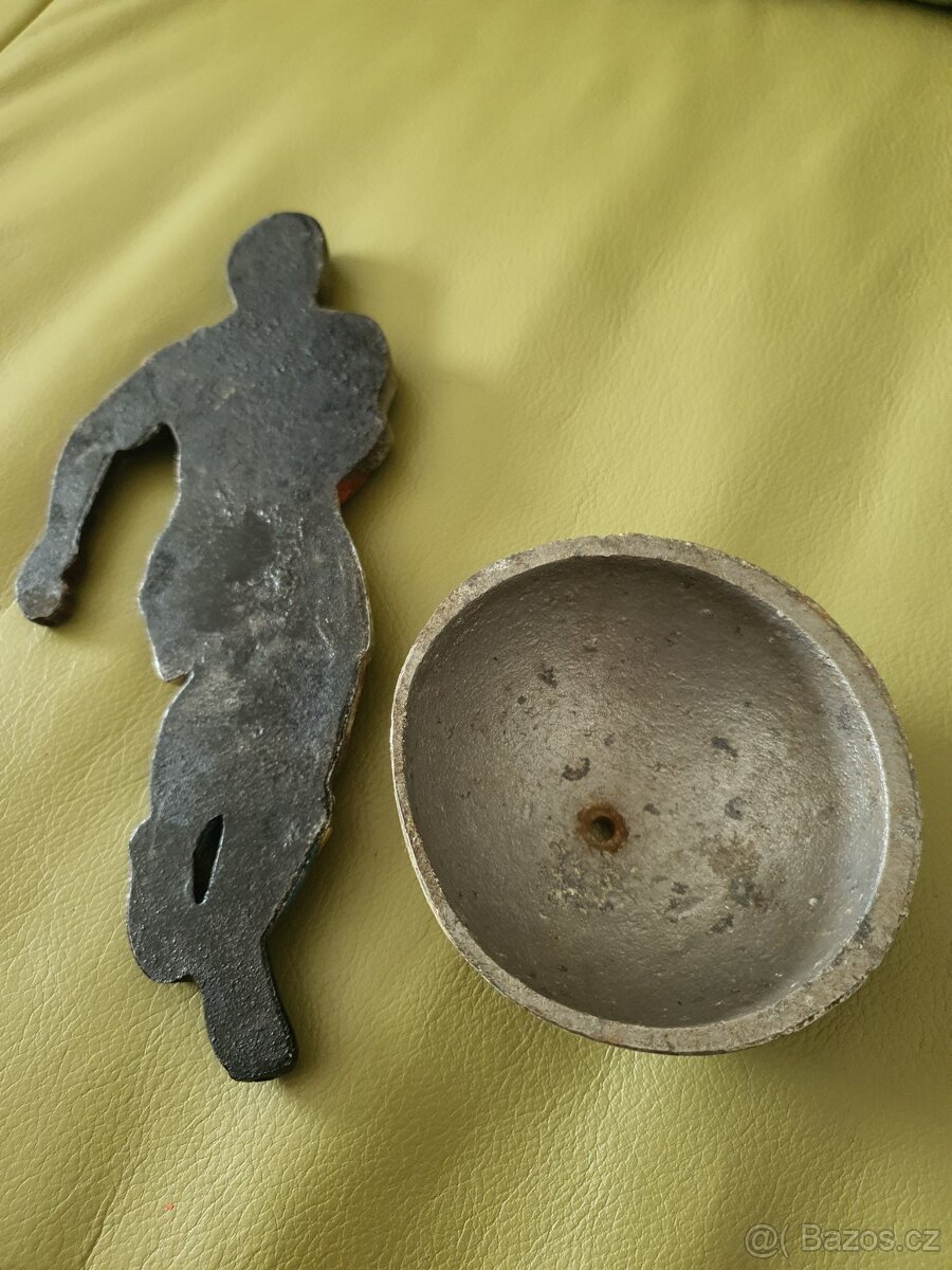 rarita starožitný předválečný fotbalový pohár - 2