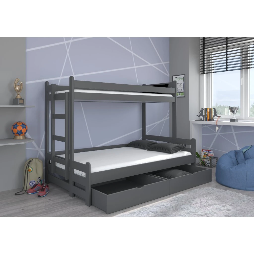 Patrová postel 90/140x200 cm + rošty - 2