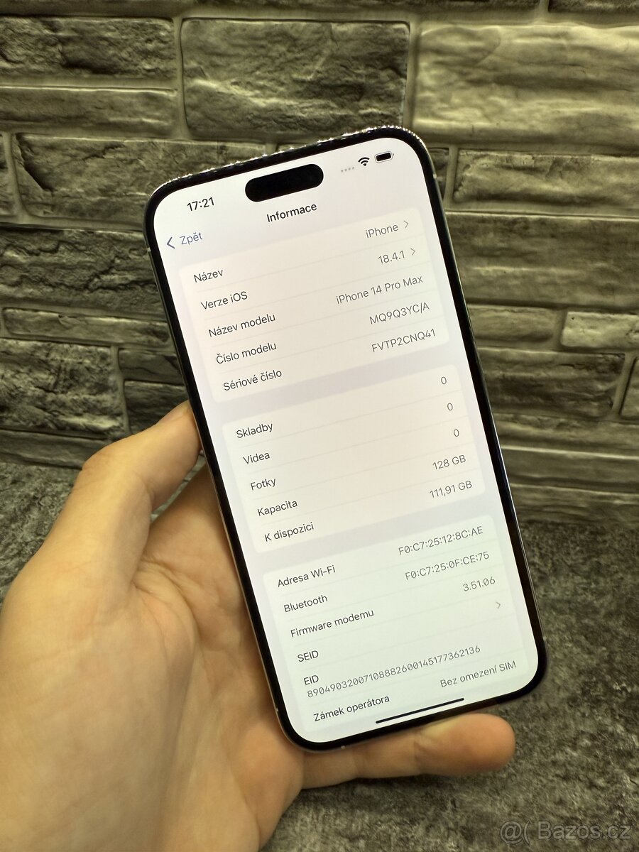 iPhone 14 Pro Max 128GB Silver, baterie 85%, DPH - 2