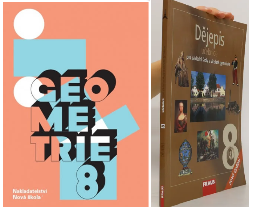 DĚJEPIS 8, 9 + ČÍTANKA 8 + ČESKÝ JAZYK 8+ ATLAS+GEOMETRIE - 2