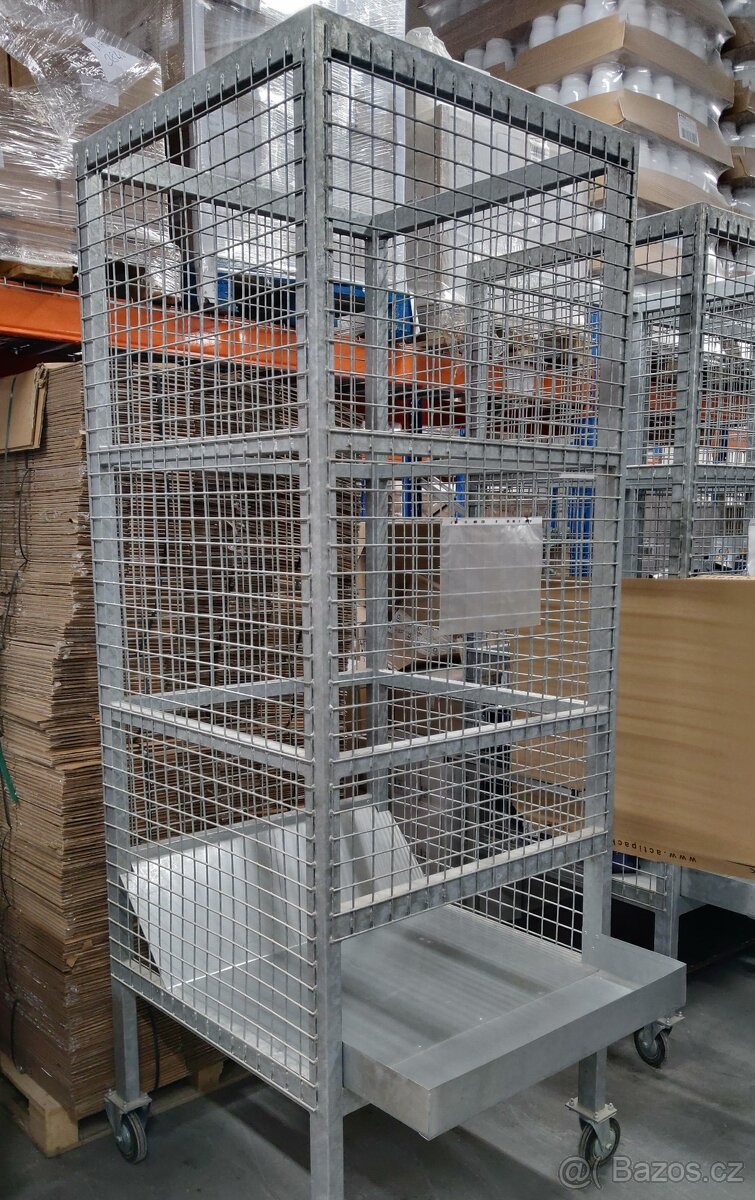 Skladové klece žárově zinkované, na kolečkách, gravitační - 2
