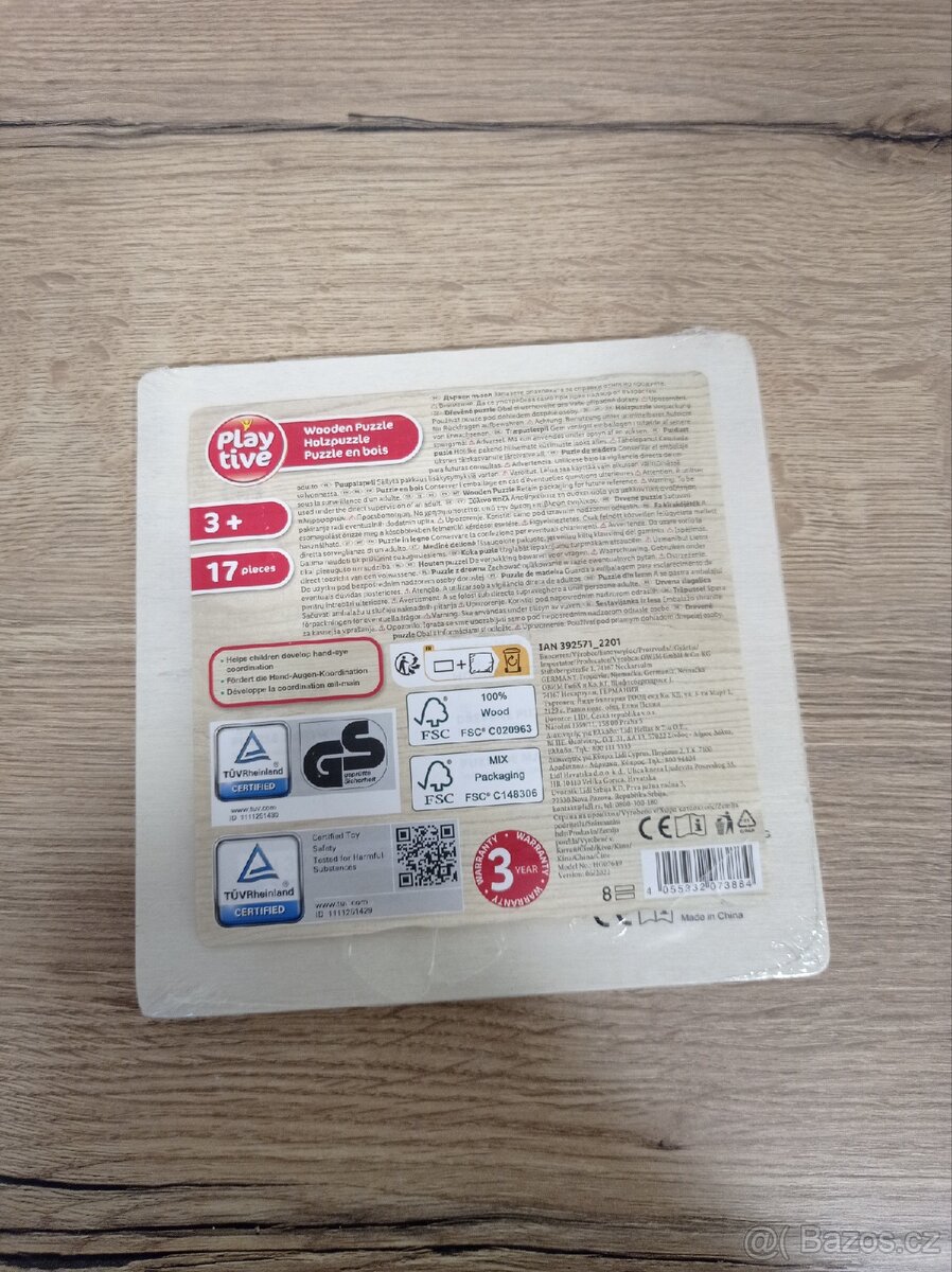 Dřevěné puzzle slon pro děti Playtive - 2