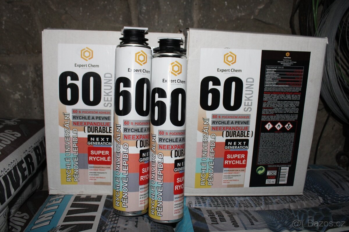 Rychleschnoucí pěnové lepidlo PANZER 60sekund 750ml - 2