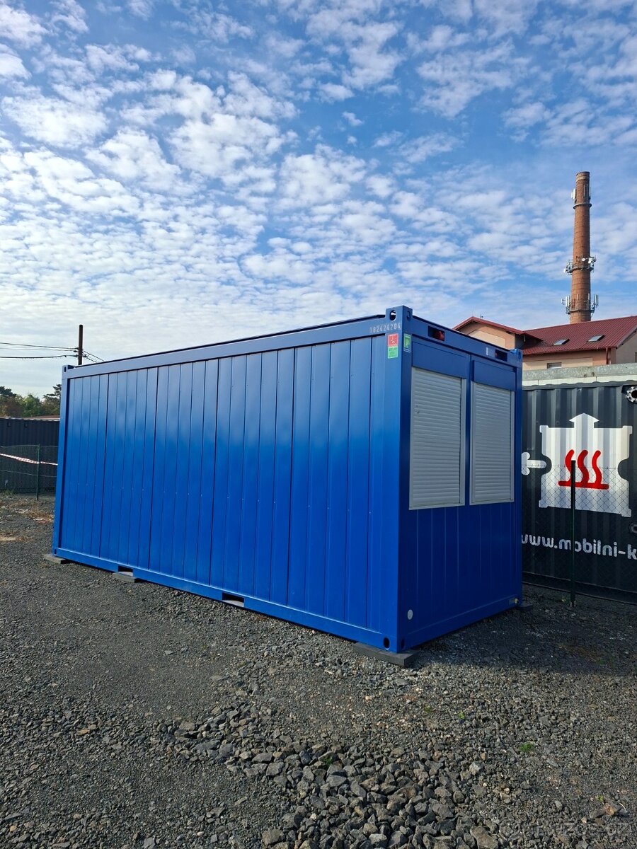 obytný kontejner 6m-modrý - 2