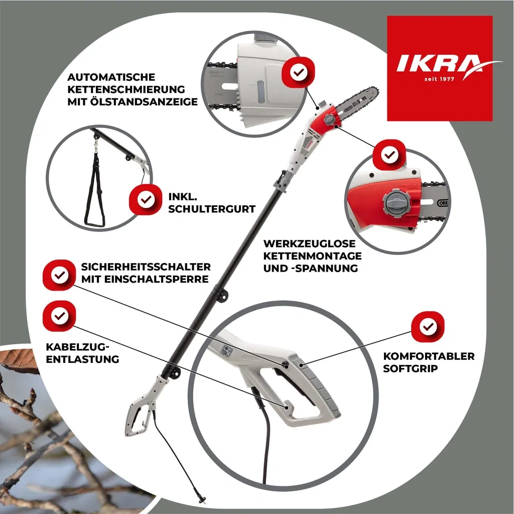 Elektrická teleskopická pila Ikra Teas 750 - 2