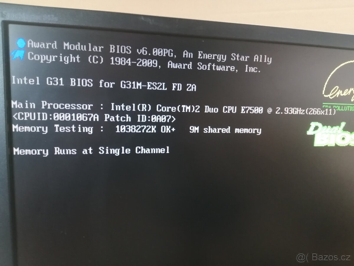 Gigabyte G31M-ES2L + Core 2 Duo E7500 CPU - 2
