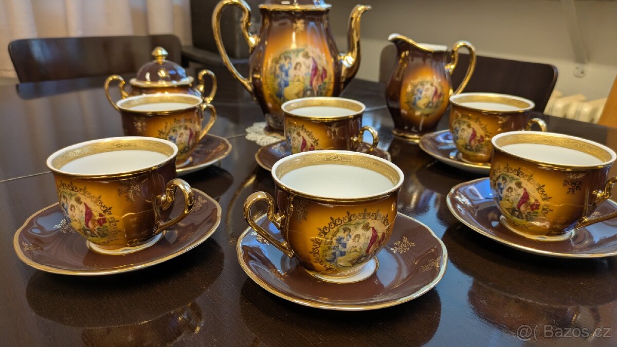 kompletní porcelánová sada starožitná - Československo - 2