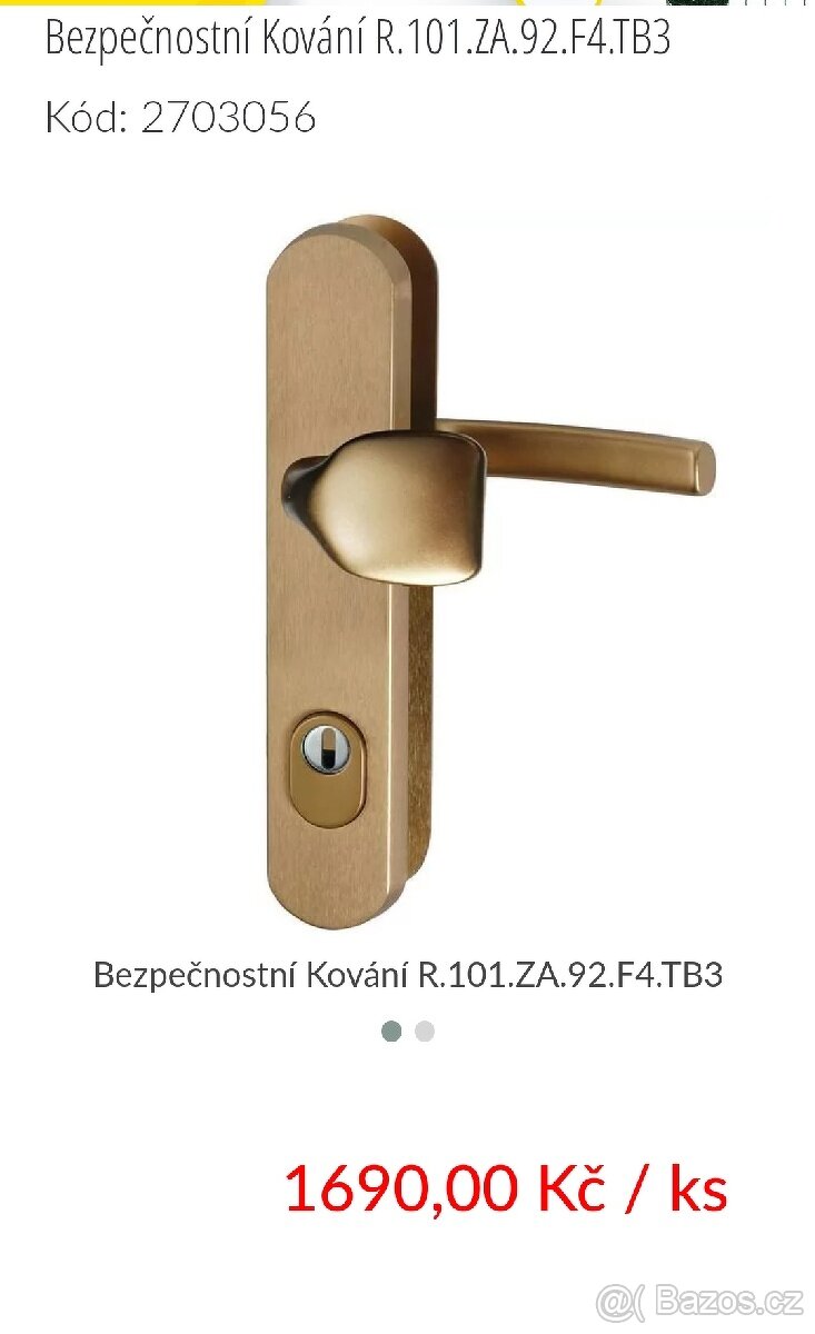 Bezpečnostní kování - NOVÉ - 2