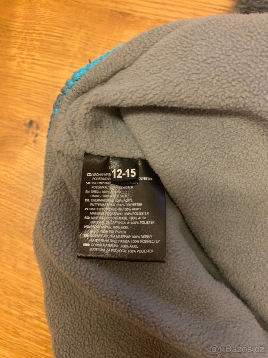 teplá čepice podšitá flísem, na 6-10 let - 2