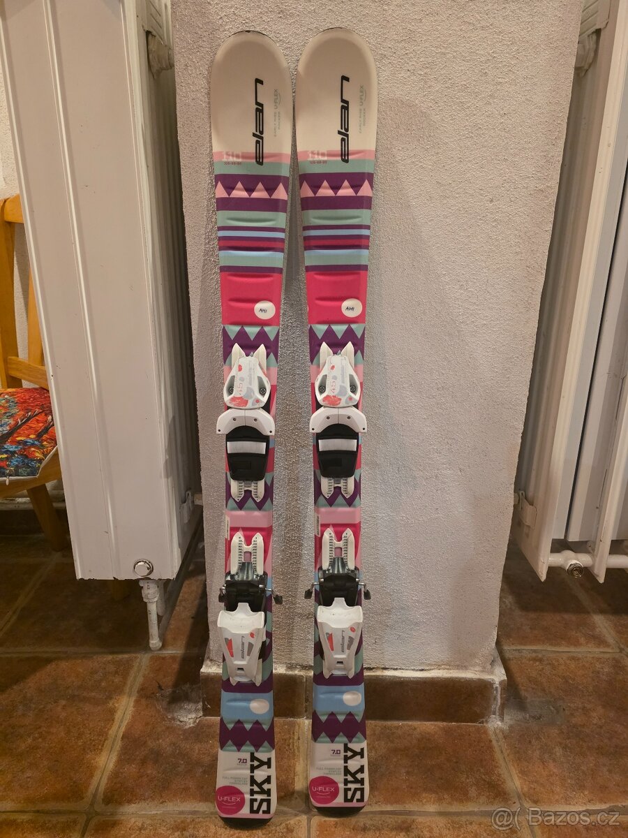 Dívčí lyžařský set ELAN SKY 110cm + boty EZYY 2 vel.215-225 - 2