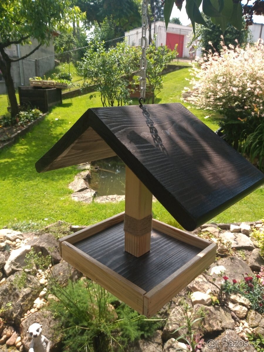 Krmítko, ruční práce, EKO nátěr, masivní dřevo - 2