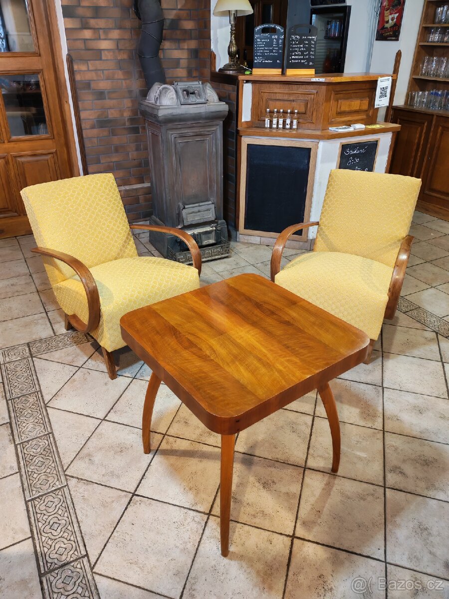 Párová křesla Halabala C a stolek Koželka Kropáček - 2