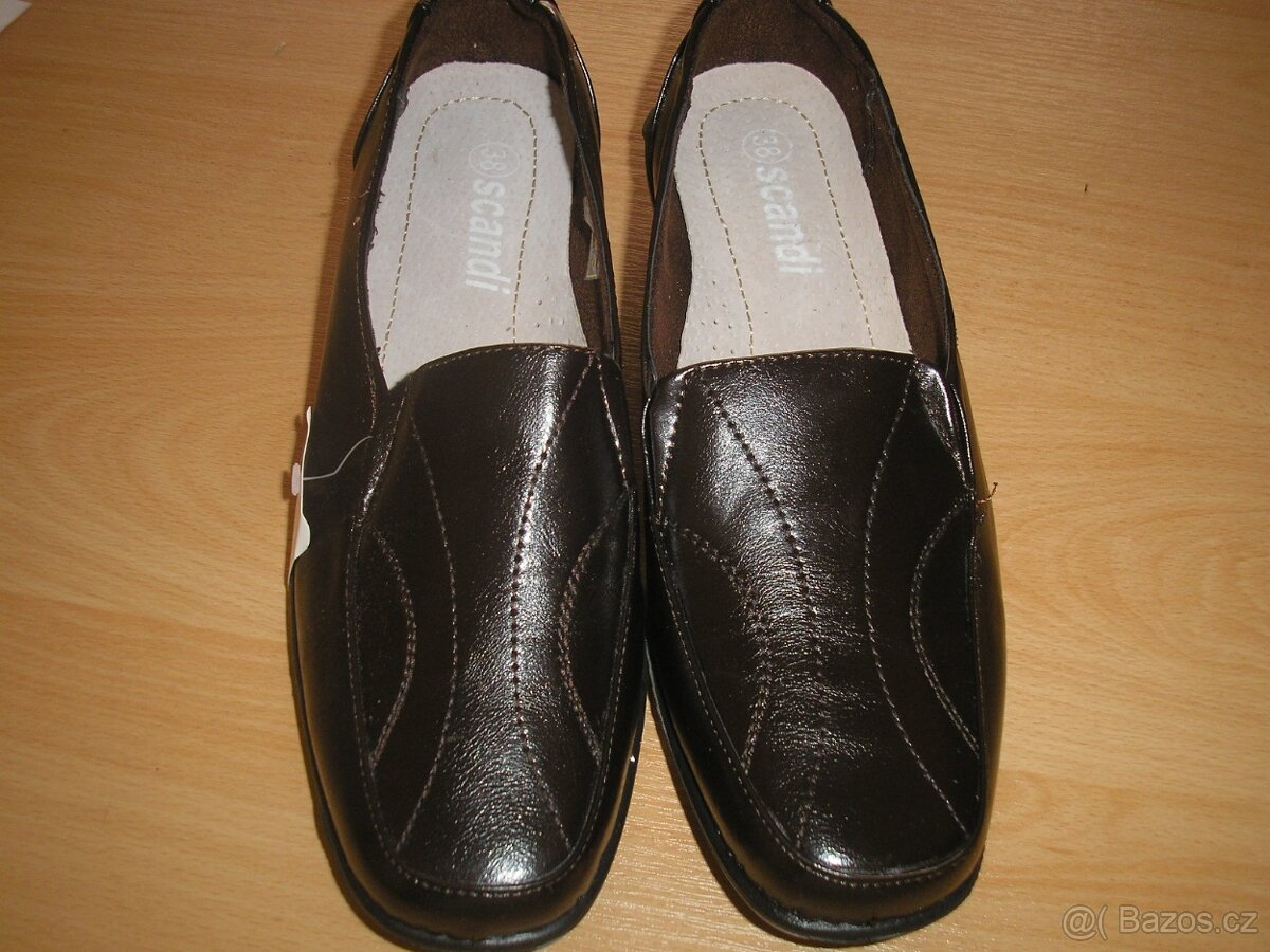 Hnědé mokasíny vel.38 - 2