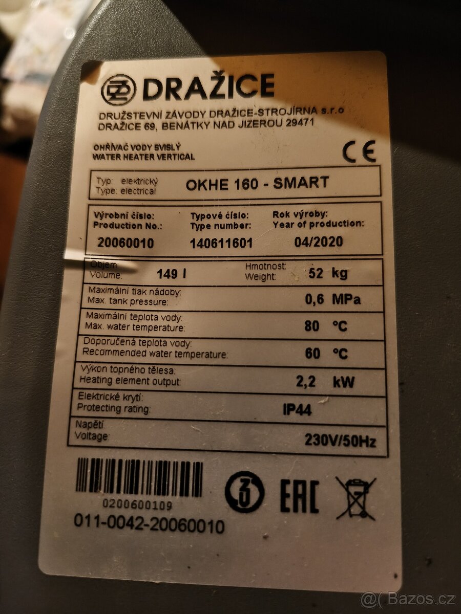 Bojler Dražice OHKE 160 SMART - 2