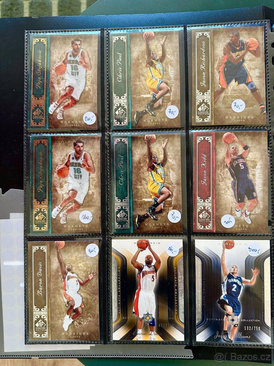 NBA karty (limitky,podpisovky, dresovky) - 2