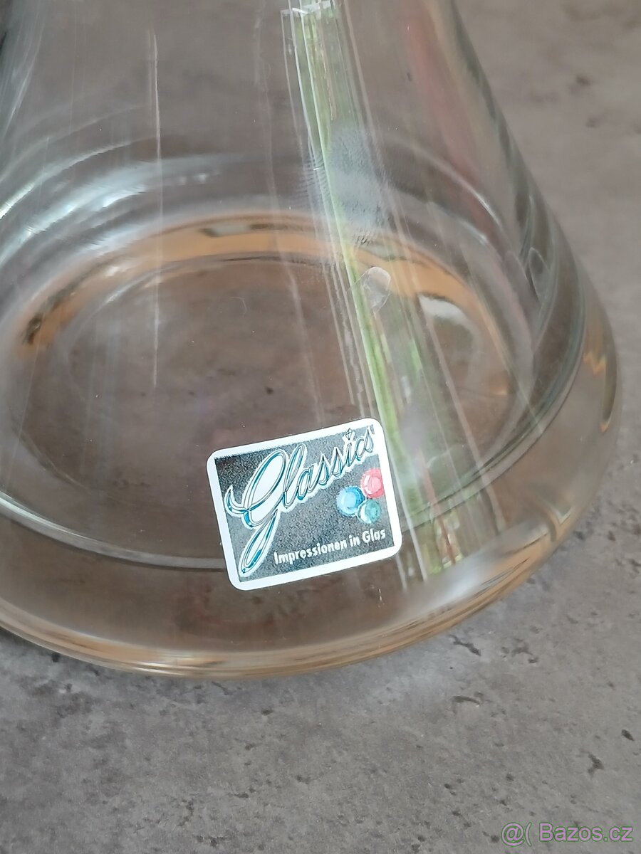 Štíhlá skleněná váza 36 cm - 2