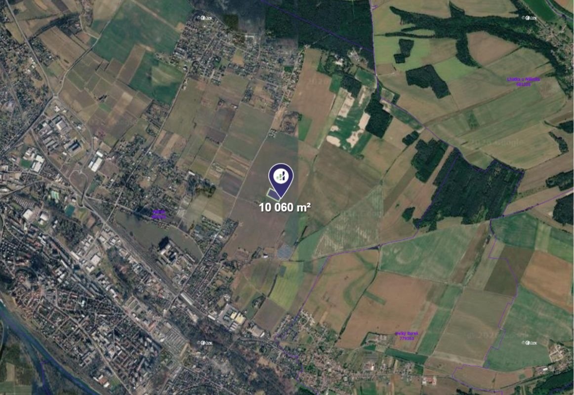 Prodej podílu 1/6 pole 1 677 m², Mělník - 2