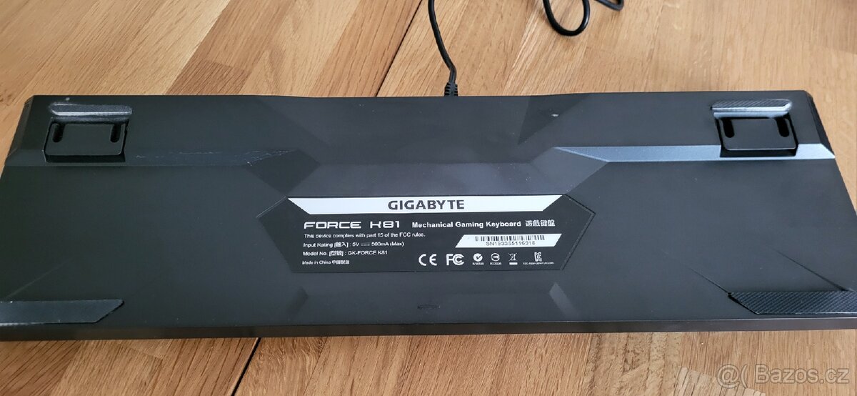 Mechanická klávesnice Gigabyte Force K81 US - 2