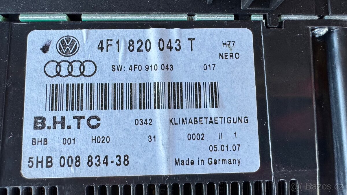 Ovládání klimatizace Audi - 2