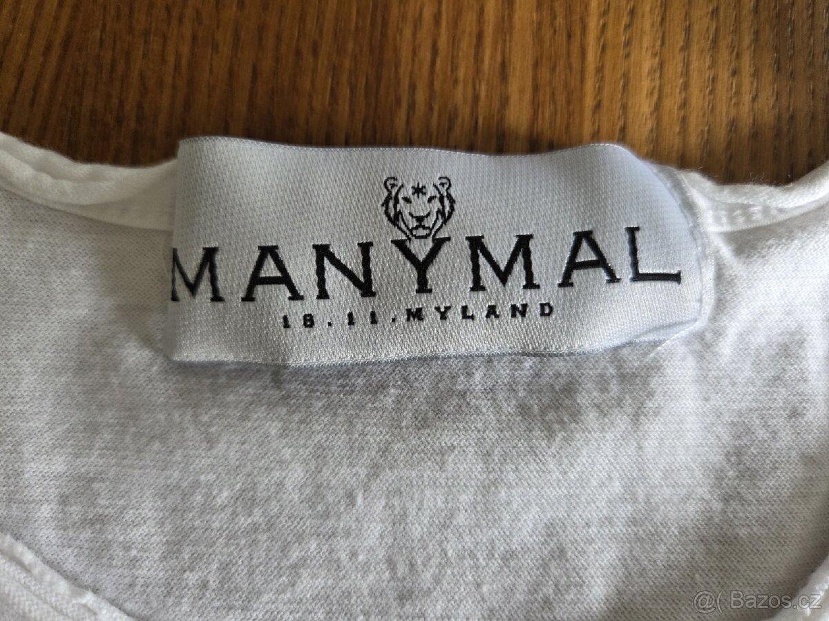 Dvě bílá trička zn. Manymal - 2