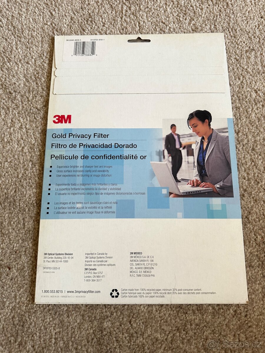 3M privacy filter zlatý - 2