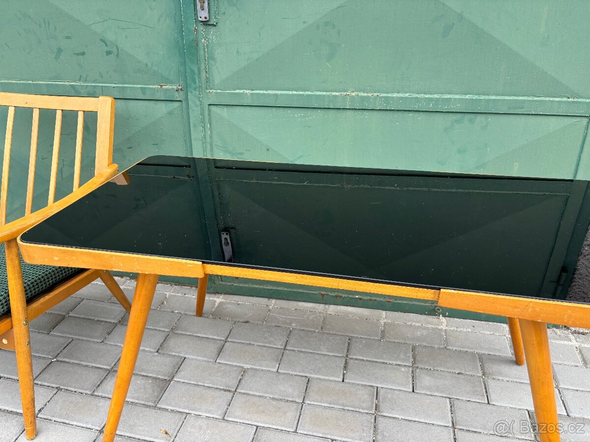 Retro konferenční stolek a křeslo - 2