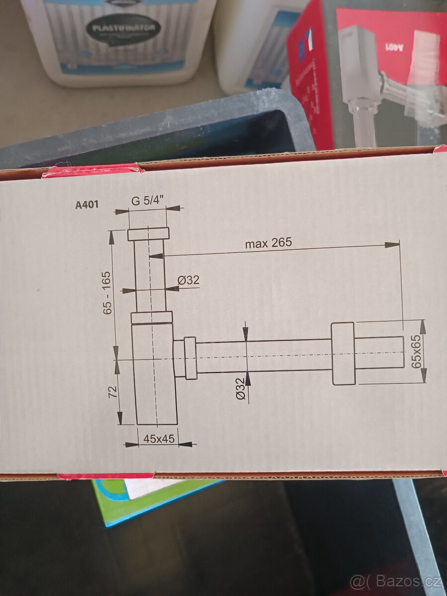 Sifon umyvadlový celokovový Alca A401 DN 32 - 2
