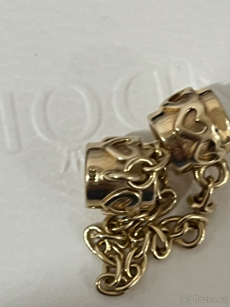 Zlatý bezpečnostní řetízek Pandora 585 - 2